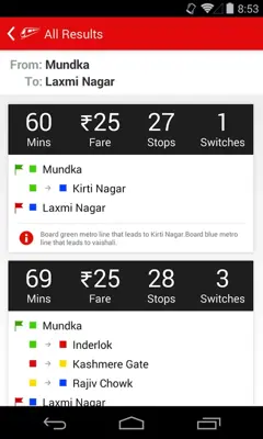 Delhi-NCR Metro android App screenshot 1